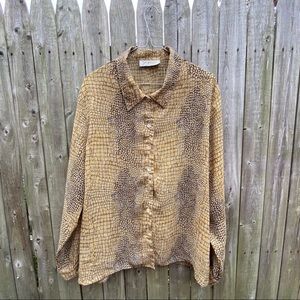 80’s Truffles button-down shirt in snakeskin